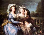 Charles Lebrun Marquise de Roug with Her Sons Alexis and Adrien oil on canvas